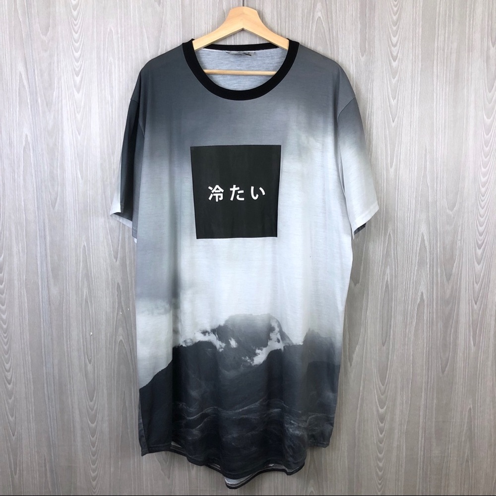 Japanese Themed Longline Graphic Tee